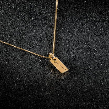 Stelvio Pass Pendant Square - Gold