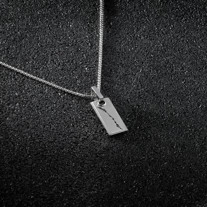 Stelvio Pass Pendant Square - Silver