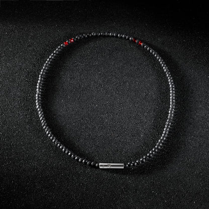 Tarmac Bead Necklace - Red