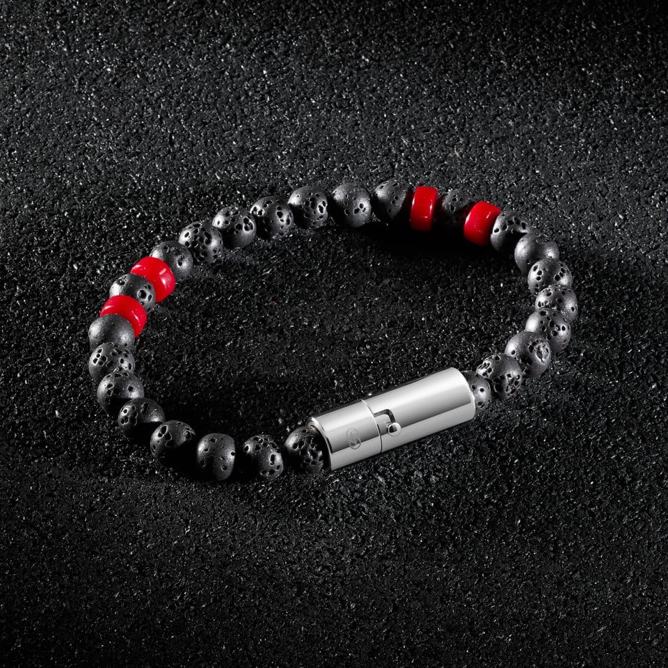 Tarmac Bead Bracelet - Red