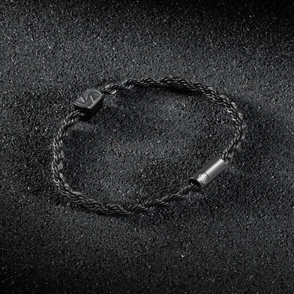 Stelvio Charm Rope Bracelet 3mm - Black