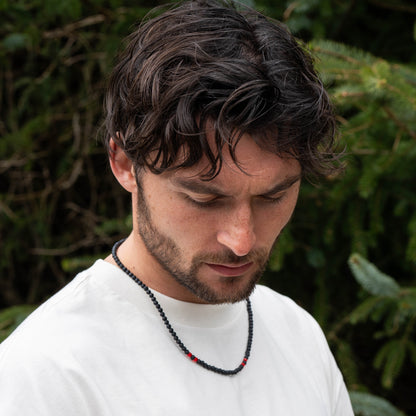 Tarmac Bead Necklace - Red