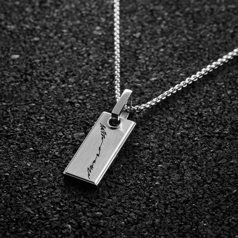 Stelvio Pass Pendant Square - Silver