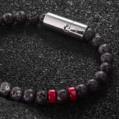 Tarmac Bead Bracelet - Red