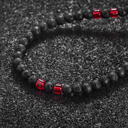 Tarmac Bead Bracelet - Red