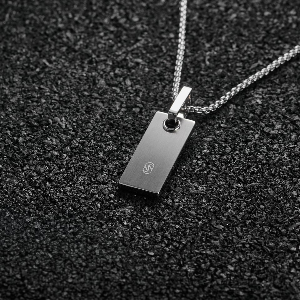 Stelvio Pass Pendant Square - Silver
