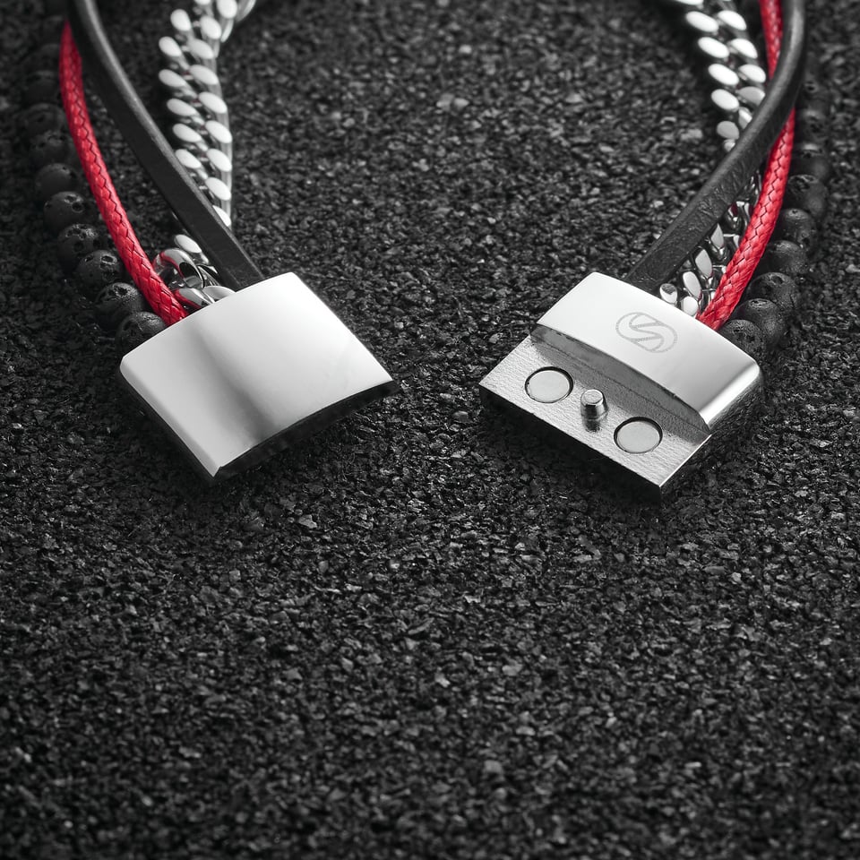 Tarmac Chain Multi-cuff Bracelet - Silver
