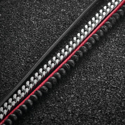 Tarmac Chain Multi-cuff Bracelet - Silver