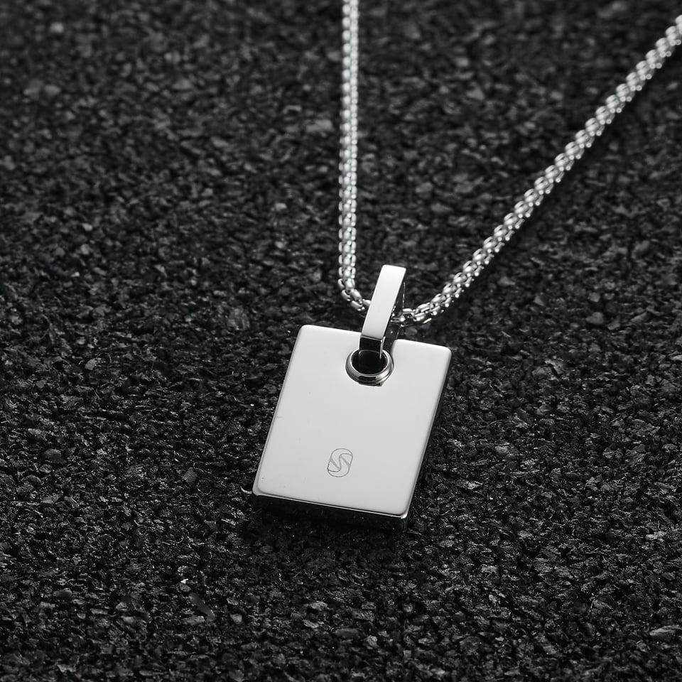 Open Road Pendant Square - Silver