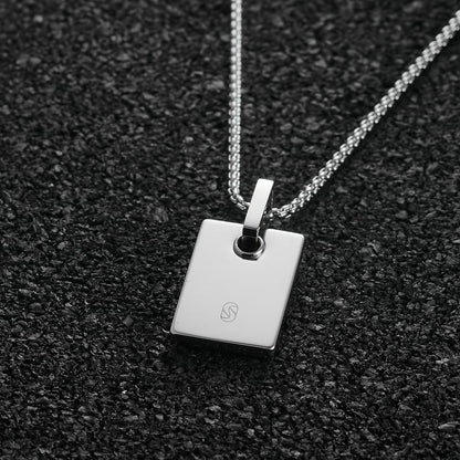 Open Road Pendant Square - Silver