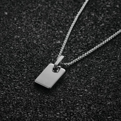 Chevron Pendant Square - Silver
