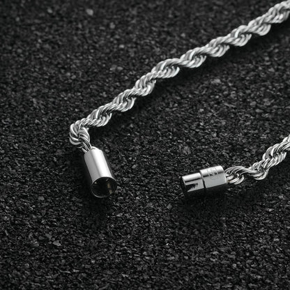 Stelvio Charm Rope Bracelet 3mm - Silver