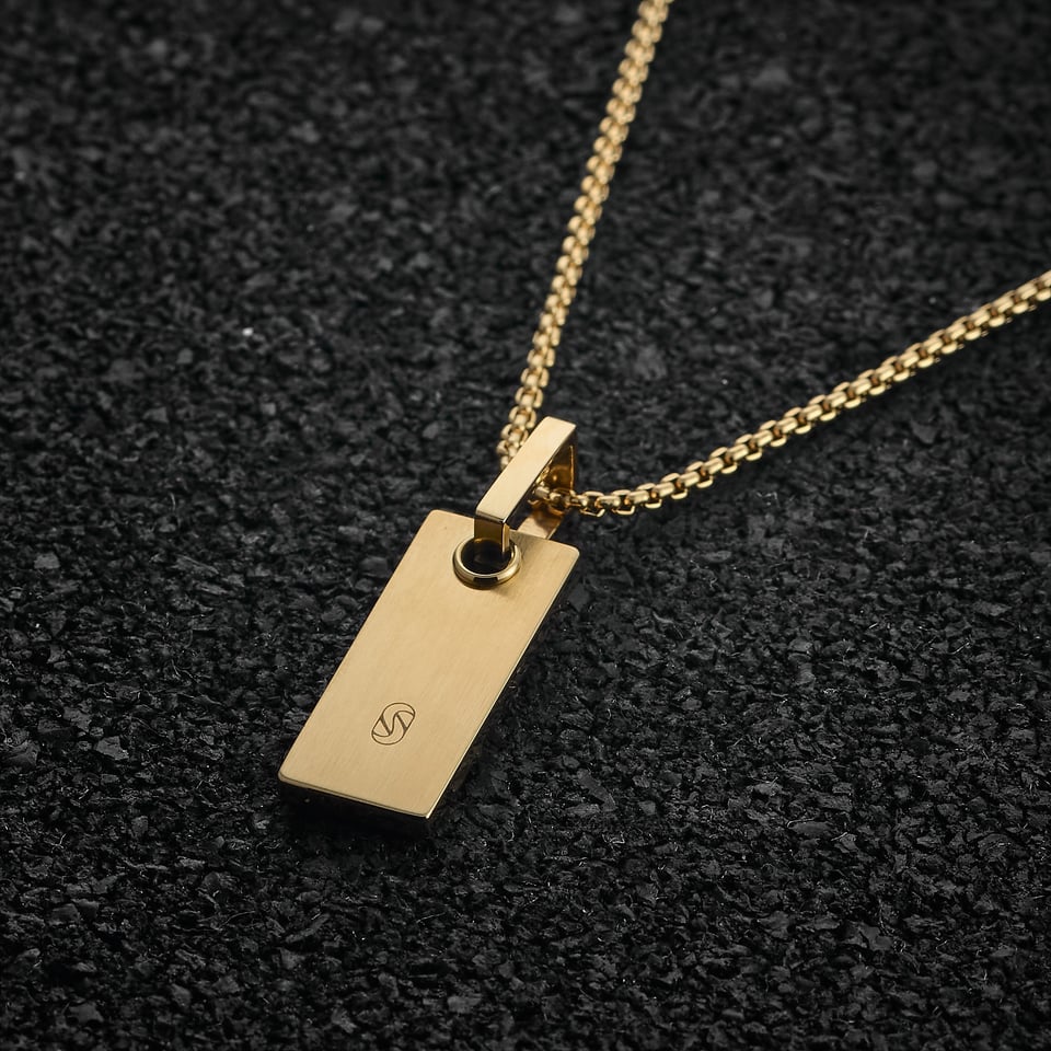 Stelvio Pass Pendant Square - Gold
