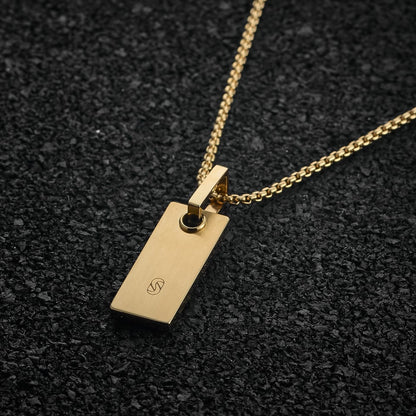 Stelvio Pass Pendant Square - Gold