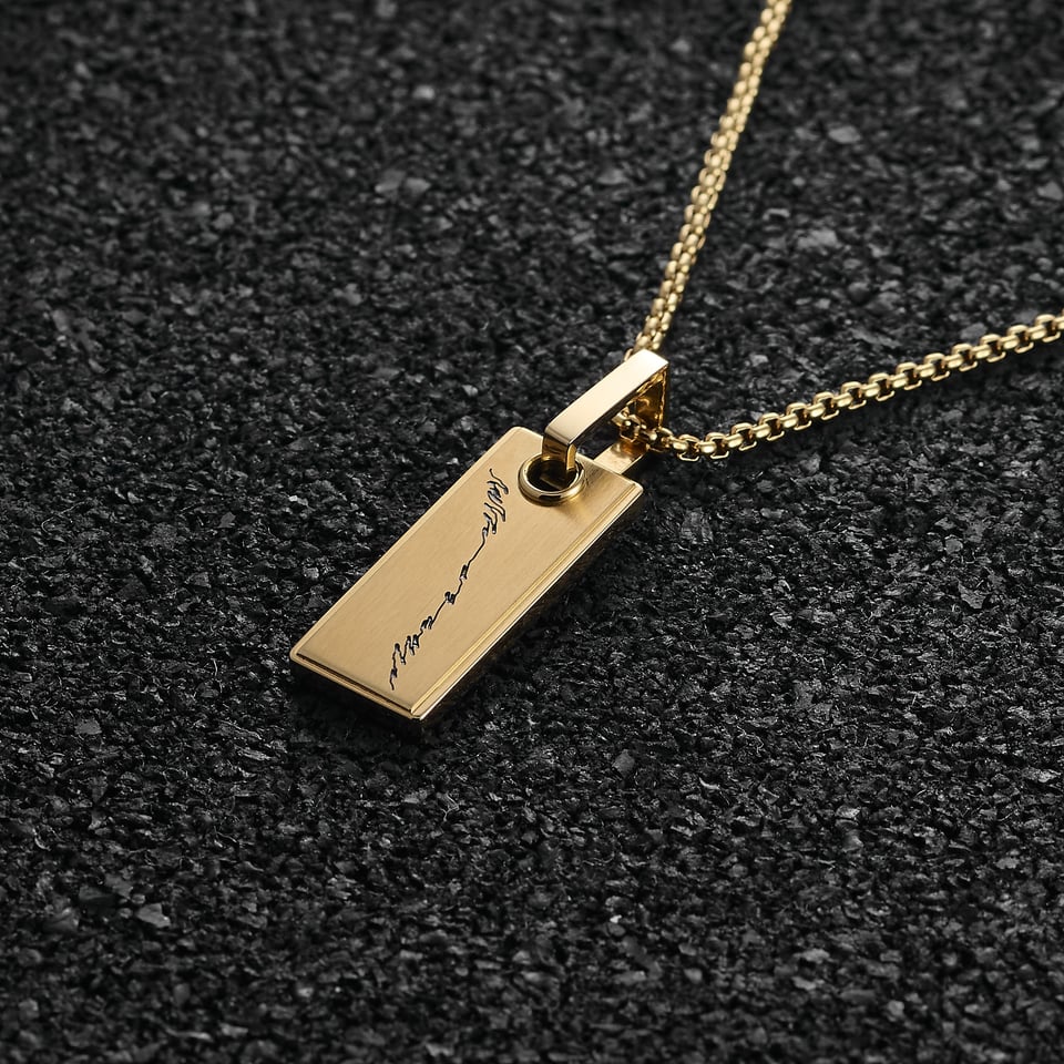 Stelvio Pass Pendant Square - Gold