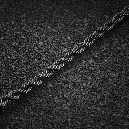Stelvio Charm Rope Bracelet 3mm - Black