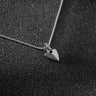 Chevron Pendant Shield - Silver