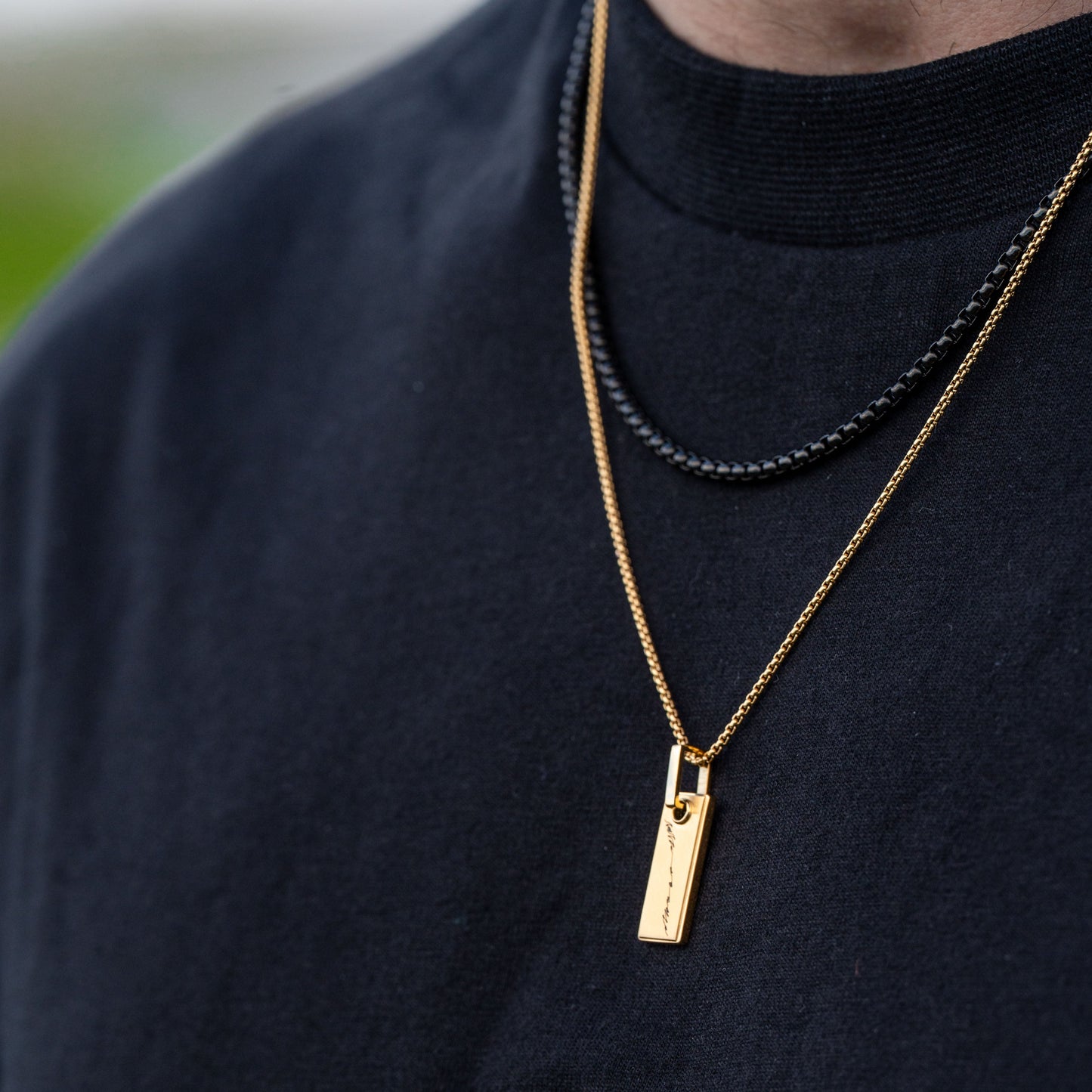 Stelvio Pass Pendant Square - Gold
