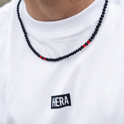 Tarmac Bead Necklace - Red