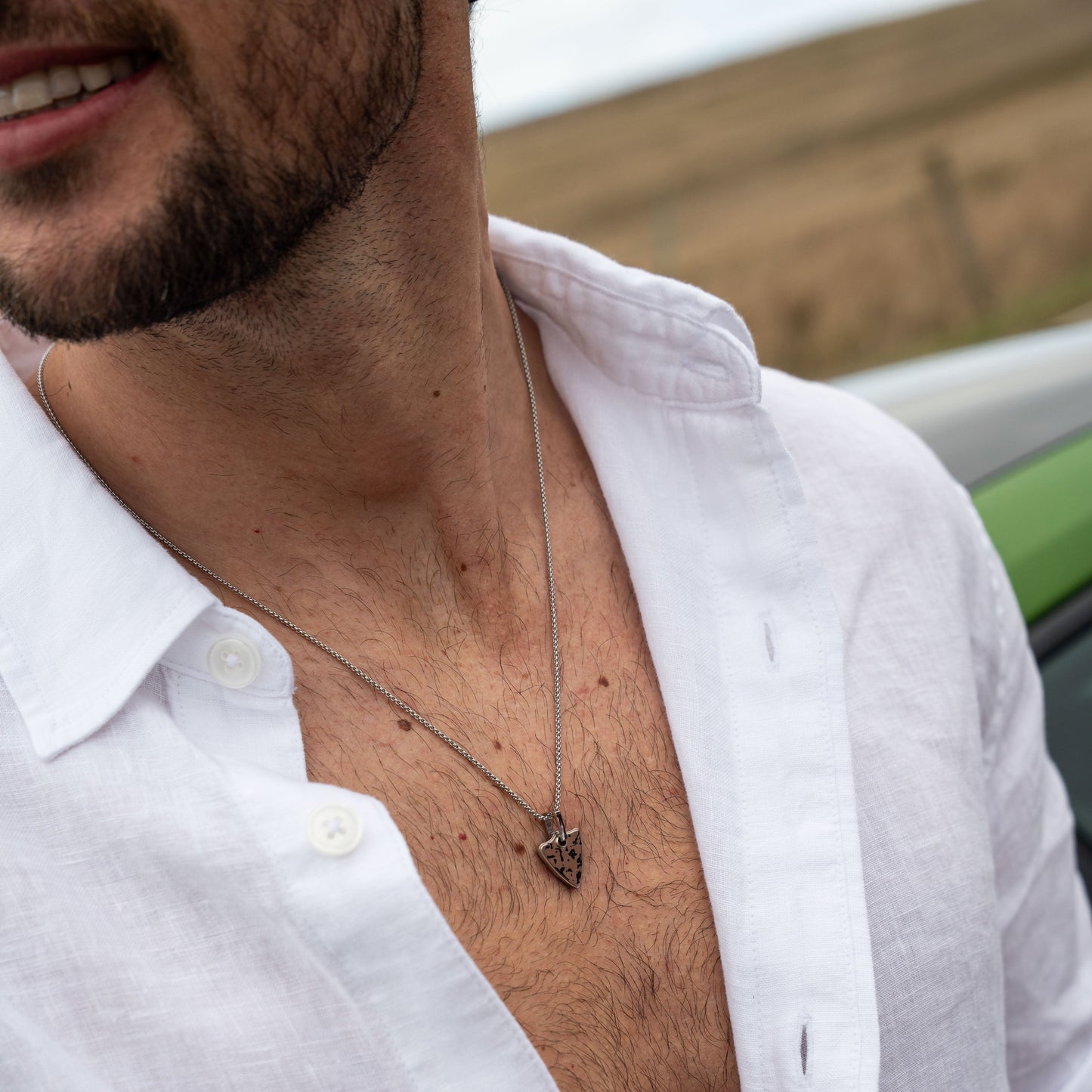 Open Road Pendant Shield - Silver