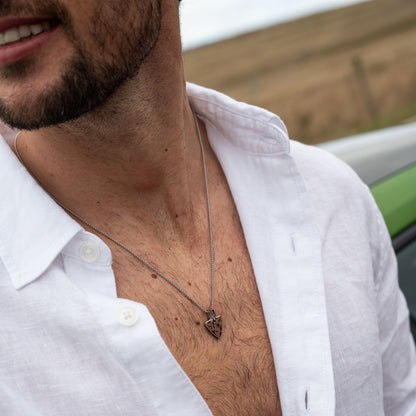 Open Road Pendant Shield - Silver
