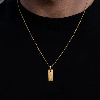 Stelvio Pass Pendant Square - Gold