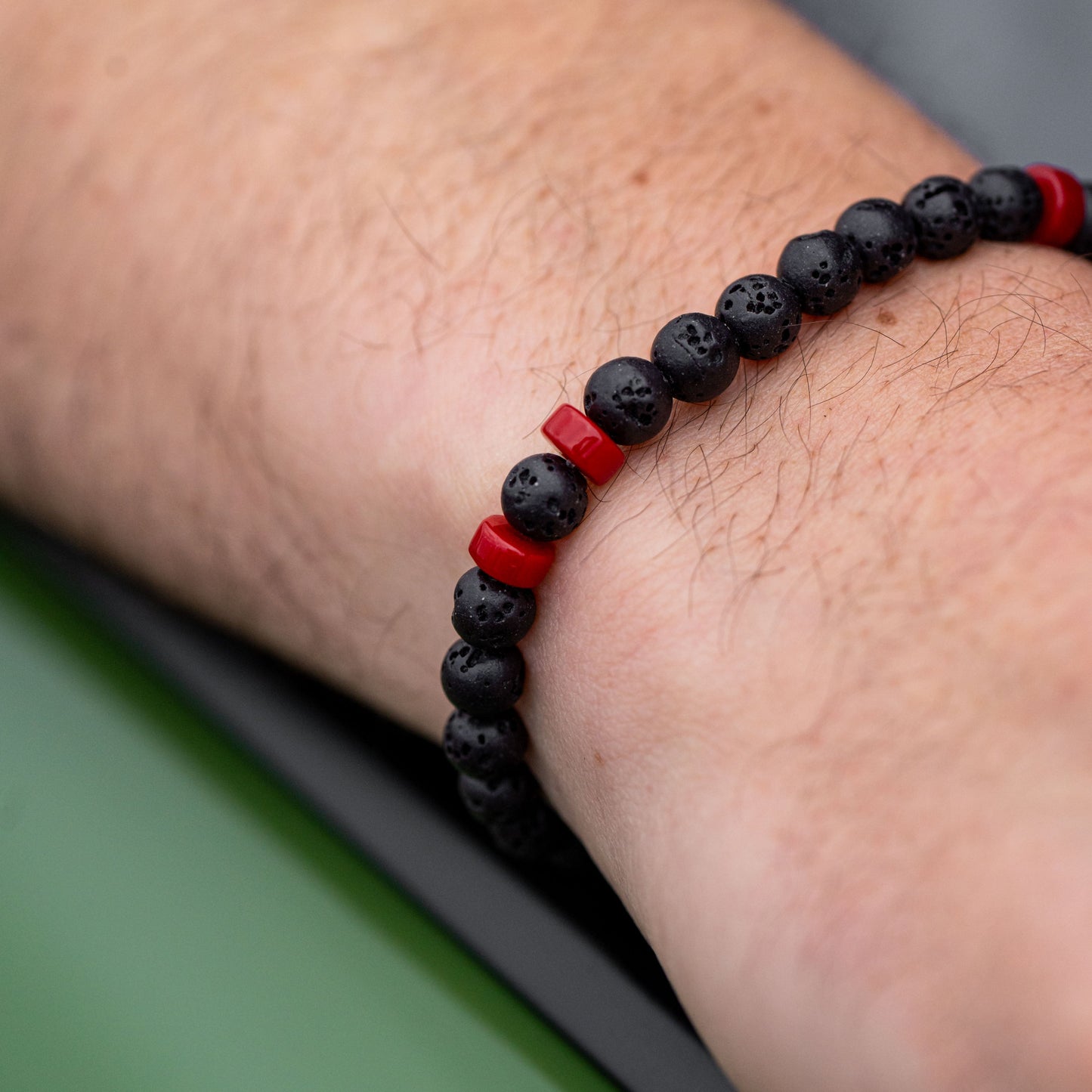 Tarmac Bead Bracelet - Red