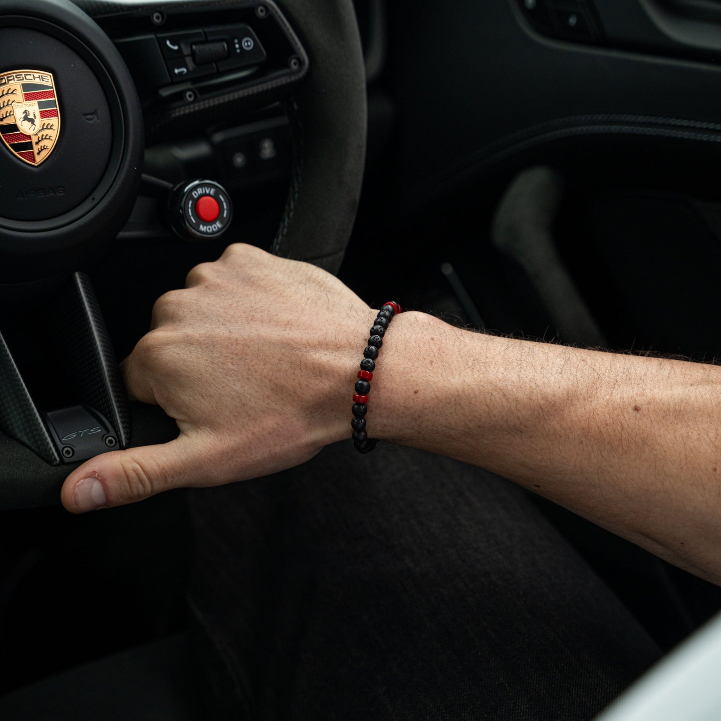 Tarmac Bead Bracelet - Red