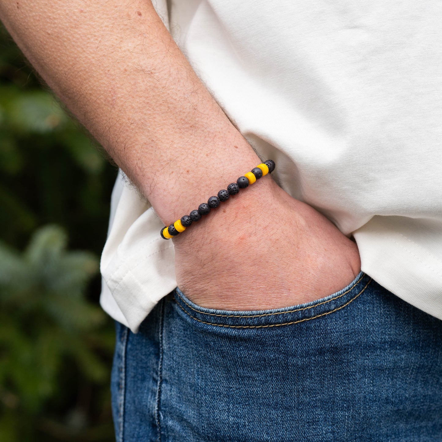 Tarmac Bead Bracelet - Yellow