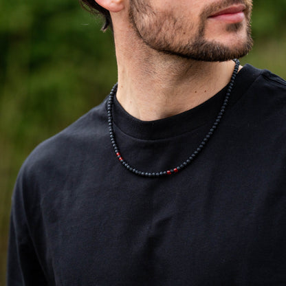 Tarmac Bead Necklace - Red