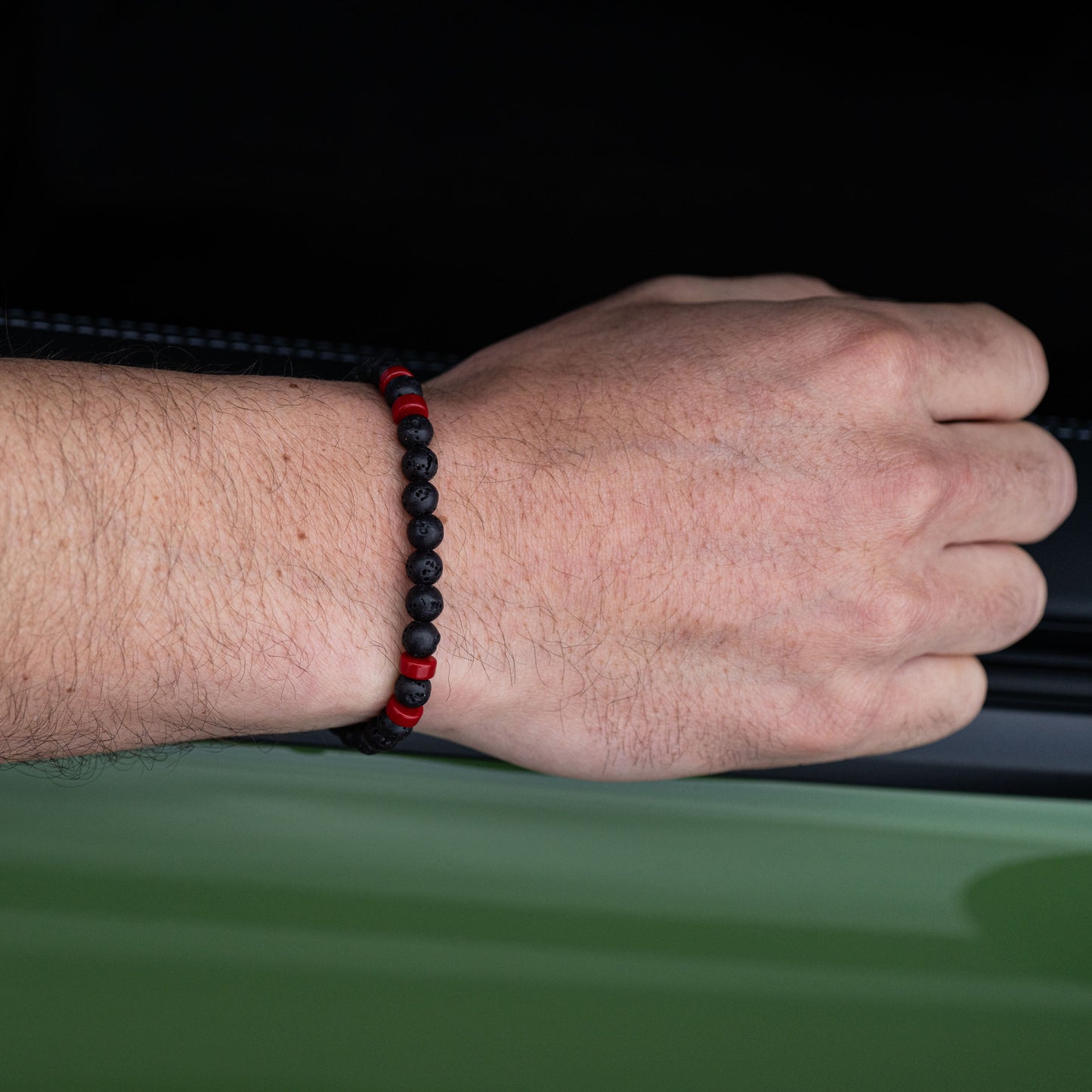 Tarmac Bead Bracelet - Red
