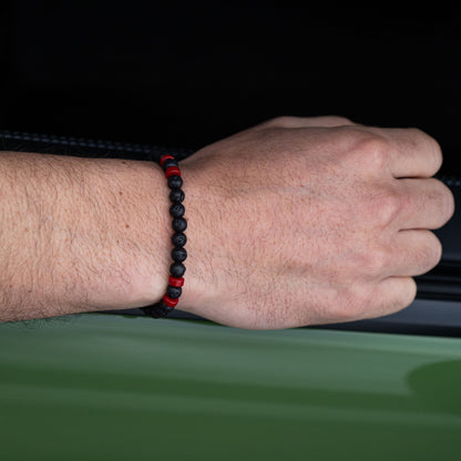 Tarmac Bead Bracelet - Red